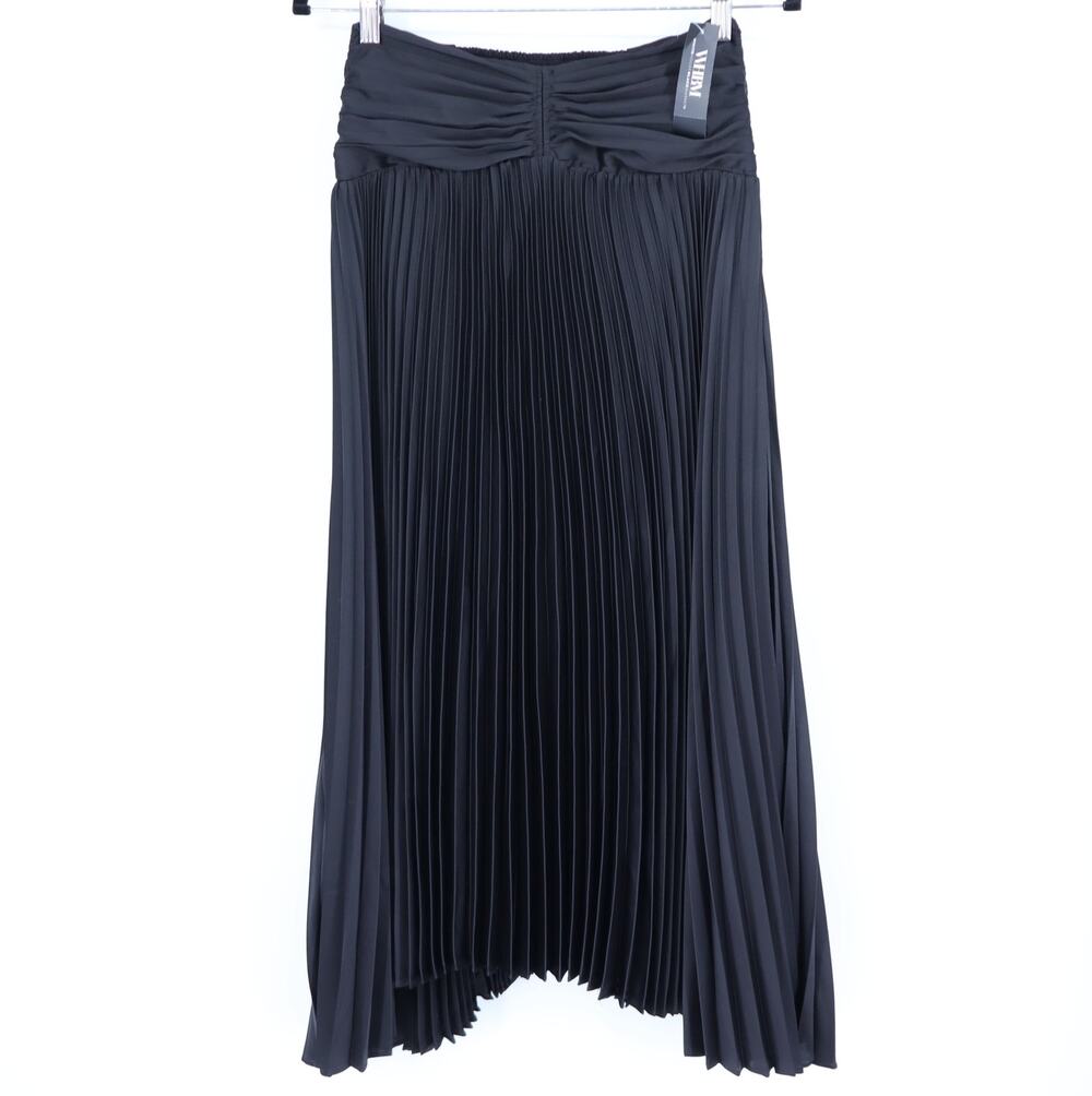 WHITE HOUSE BLACK MARKET NWT Black Pleated Strapless Dress Women's 00